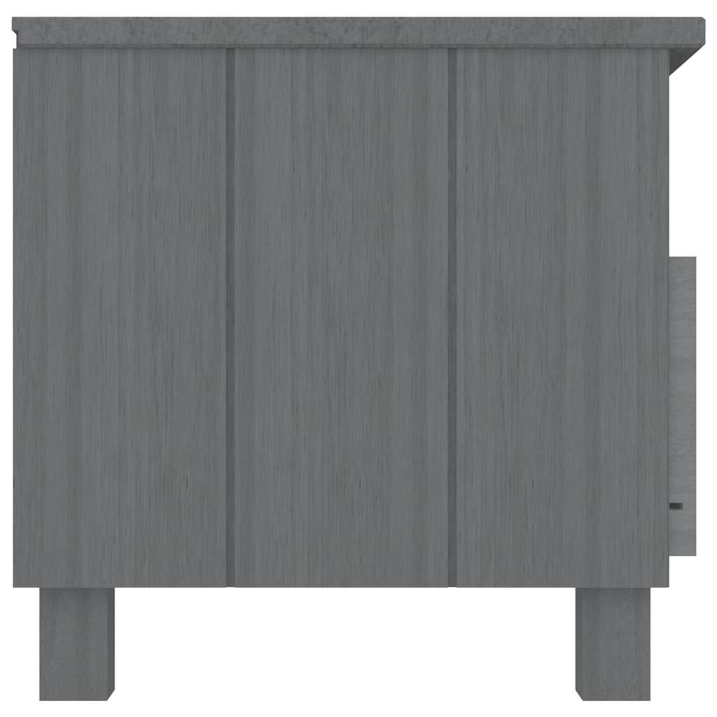HAMAR sötétszürke tömör fenyőfa TV-szekrény 106 x 40 x 40 cm 4