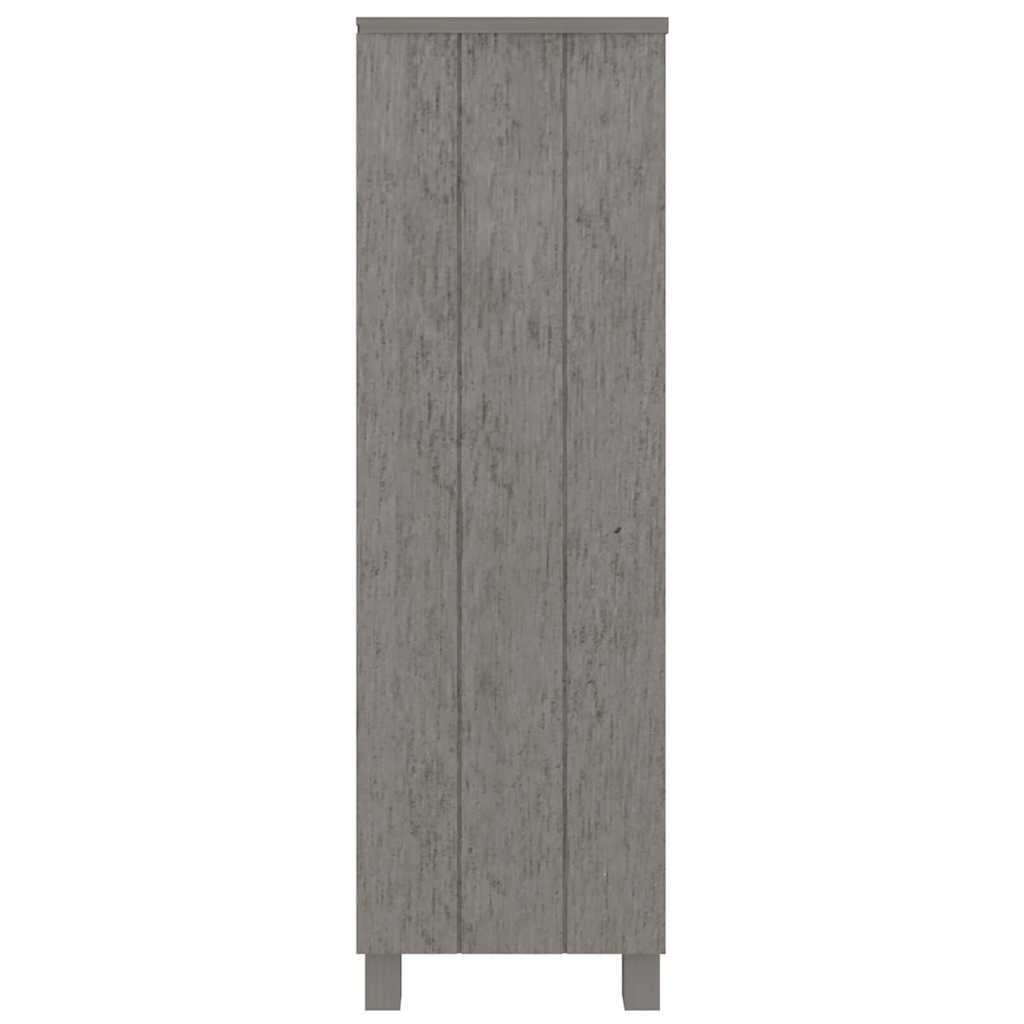 HAMAR világosszürke tömör fenyőfa könyvszekrény 85x35x112 cm 4