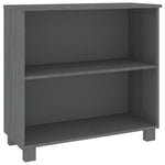 HAMAR sötétszürke tömör fenyőfa tálalószekrény 85 x 35 x 80 cm 2