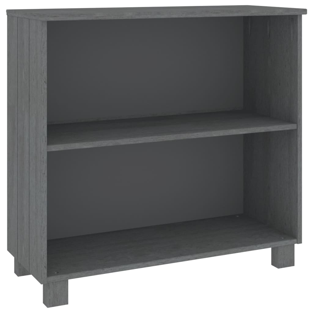 HAMAR sötétszürke tömör fenyőfa tálalószekrény 85 x 35 x 80 cm 2