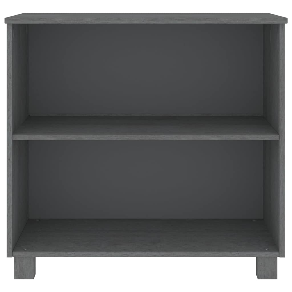 HAMAR sötétszürke tömör fenyőfa tálalószekrény 85 x 35 x 80 cm 3