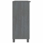 HAMAR sötétszürke tömör fenyőfa tálalószekrény 85 x 35 x 80 cm 4
