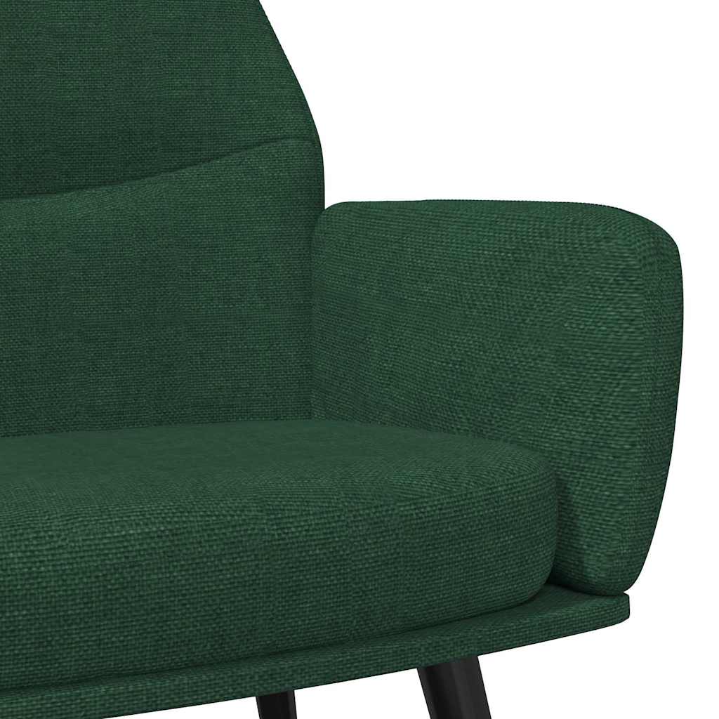 Sötétzöld szövet pihenőfotel 6