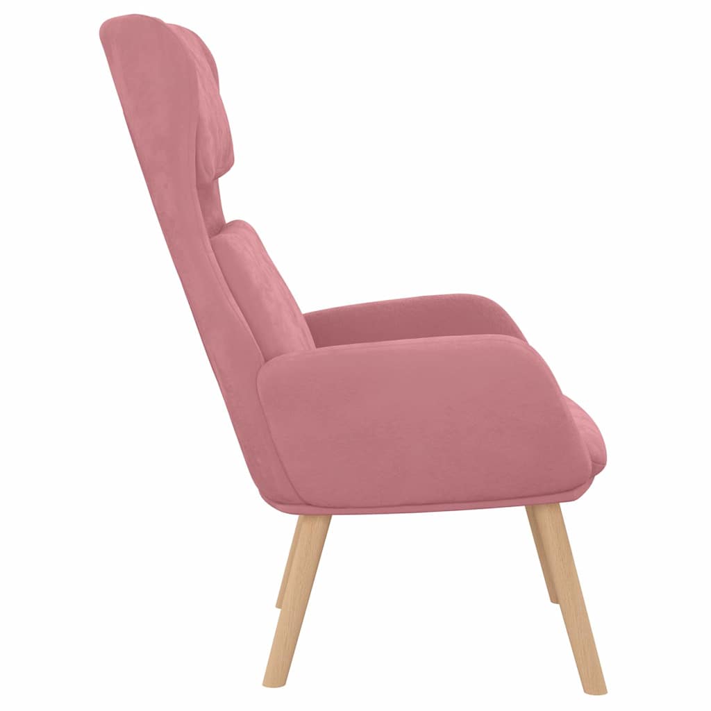 Rózsaszín bársony pihenőszék 4