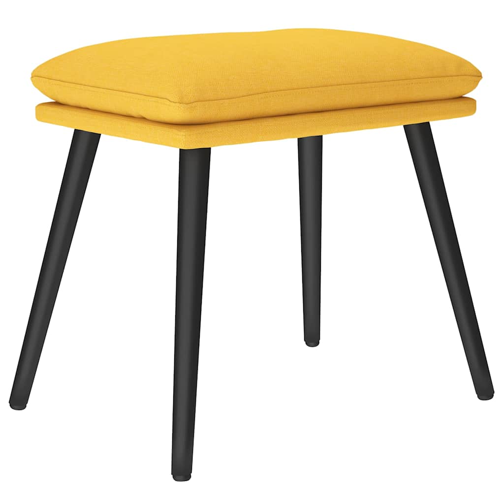 Mustársárga szövet lábzsámoly 45 x 29,5 x 35 cm 2