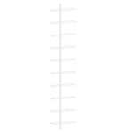 Fehér fém falra szerelhető bortartó állvány 10 palacknak 5