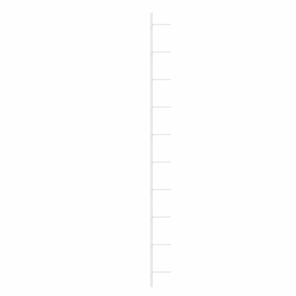 Fehér fém falra szerelhető bortartó állvány 10 palacknak 7