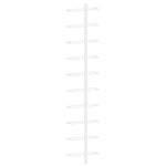 Fehér fém falra szerelhető bortartó állvány 10 palacknak 8
