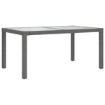 5 részes szürke polyrattan kültéri étkezőgarnitúra párnákkal 3