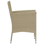 5 részes bézs polyrattan kerti étkezőgarnitúra párnákkal 7