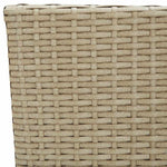 5 részes bézs polyrattan kerti étkezőgarnitúra párnákkal 9