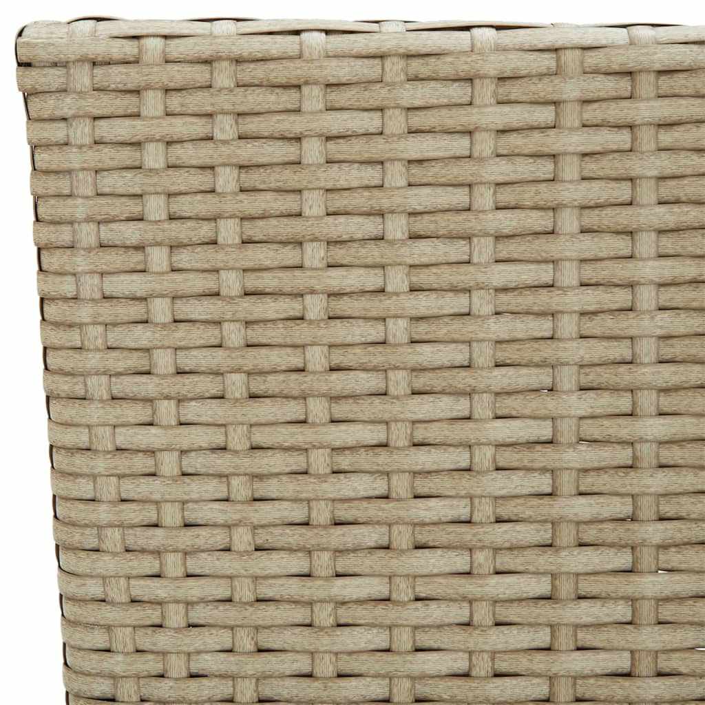 5 részes bézs polyrattan kerti étkezőgarnitúra párnákkal 9