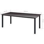 9 részes fekete polyrattan kerti étkezőgarnitúra párnákkal 12