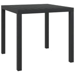 5 részes fekete polyrattan kerti étkezőgarnitúra párnákkal 10