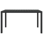 7 részes fekete polyrattan kerti étkezőgarnitúra párnákkal 10