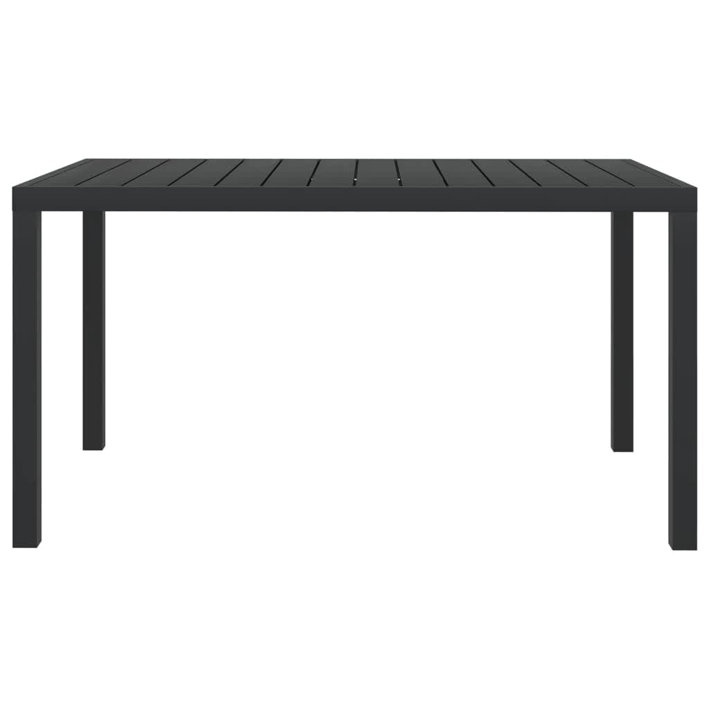 7 részes fekete polyrattan kerti étkezőgarnitúra párnákkal 10