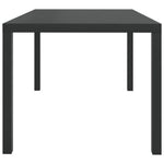 7 részes fekete polyrattan kerti étkezőgarnitúra párnákkal 11