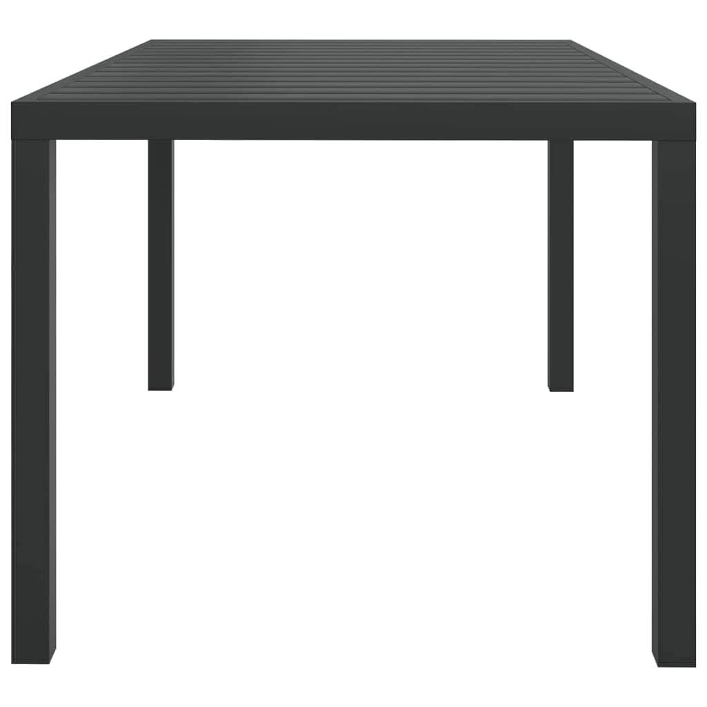 7 részes fekete polyrattan kerti étkezőgarnitúra párnákkal 11