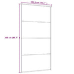Fehér ESG üveg és alumínium tolóajtó 102,5x205 cm 6