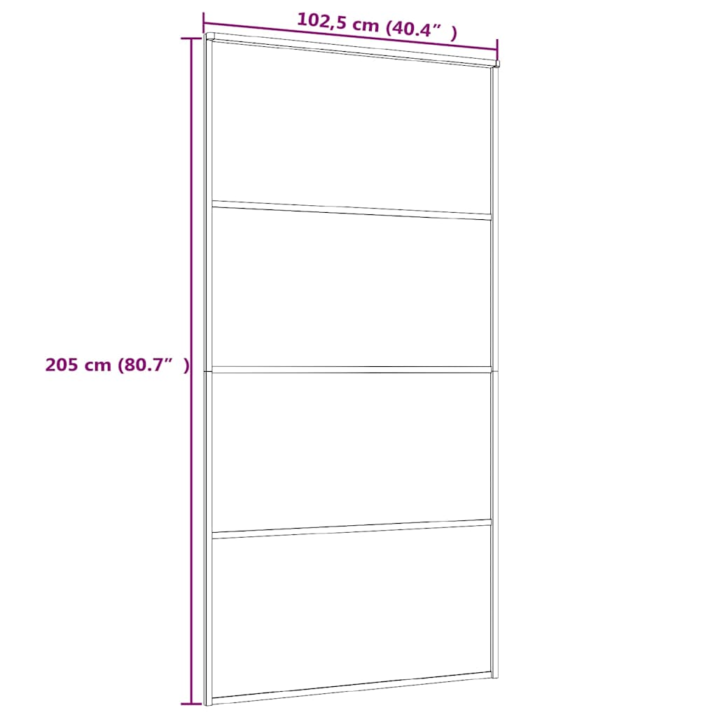 Fehér ESG üveg és alumínium tolóajtó 102,5x205 cm 6