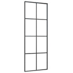 Fekete ESG üveg és alumínium tolóajtó 76 x 205 cm 2