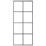 Fekete ESG üveg és alumínium tolóajtó 90 x 205 cm 3