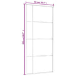 Fekete matt ESG üveg és alumínium tolóajtó 90x205 cm 7