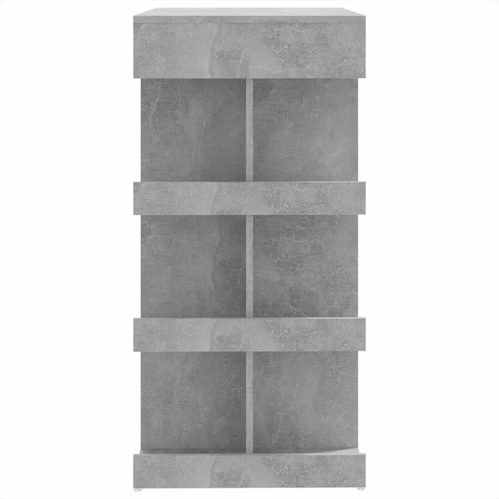Betonszürke szerelt fa bárasztal tárolópolccal 100x50x101,5 cm 6