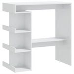 Magasfényű fehér bárasztal tárolópolccal 100 x 50 x 101,5 cm 2