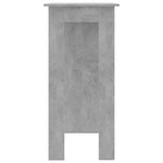 Betonszürke szerelt fa bárasztal polccal 102 x 50 x 103,5 cm 4