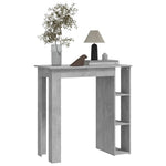 Betonszürke szerelt fa bárasztal polccal 102 x 50 x 103,5 cm 5