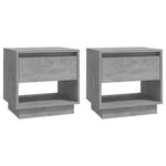 2 db betonszürke szerelt fa éjjeliszekrény 45x34x44 cm 2