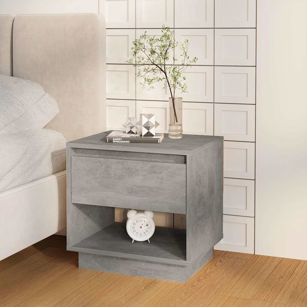 2 db betonszürke szerelt fa éjjeliszekrény 45x34x44 cm 3