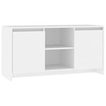 Fehér szerelt fa TV-szekrény 102 x 37,5 x 52,5 cm 2