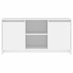 Fehér szerelt fa TV-szekrény 102 x 37,5 x 52,5 cm 3