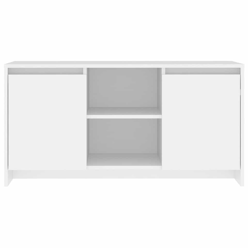 Fehér szerelt fa TV-szekrény 102 x 37,5 x 52,5 cm 3