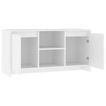 Fehér szerelt fa TV-szekrény 102 x 37,5 x 52,5 cm 5