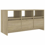 Sonoma tölgy színű szerelt fa TV-szekrény 102x37,5x52,5 cm 2