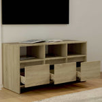 Sonoma tölgy színű szerelt fa TV-szekrény 102x37,5x52,5 cm 3