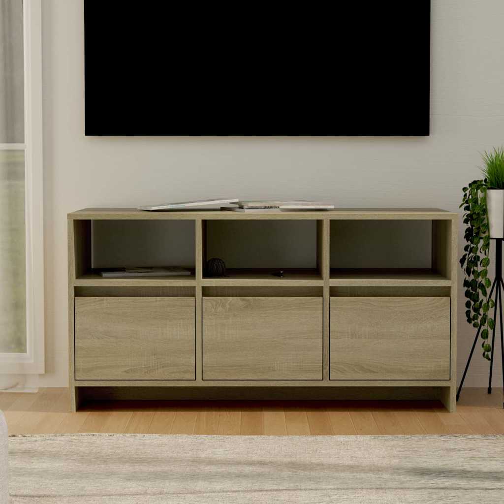 Sonoma tölgy színű szerelt fa TV-szekrény 102x37,5x52,5 cm