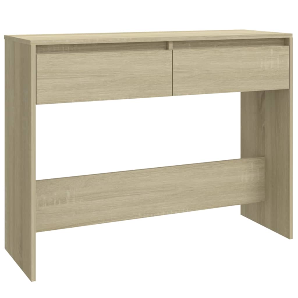 Sonoma tölgy színű szerelt fa dohányzóasztal 100x35x76,5 cm 2