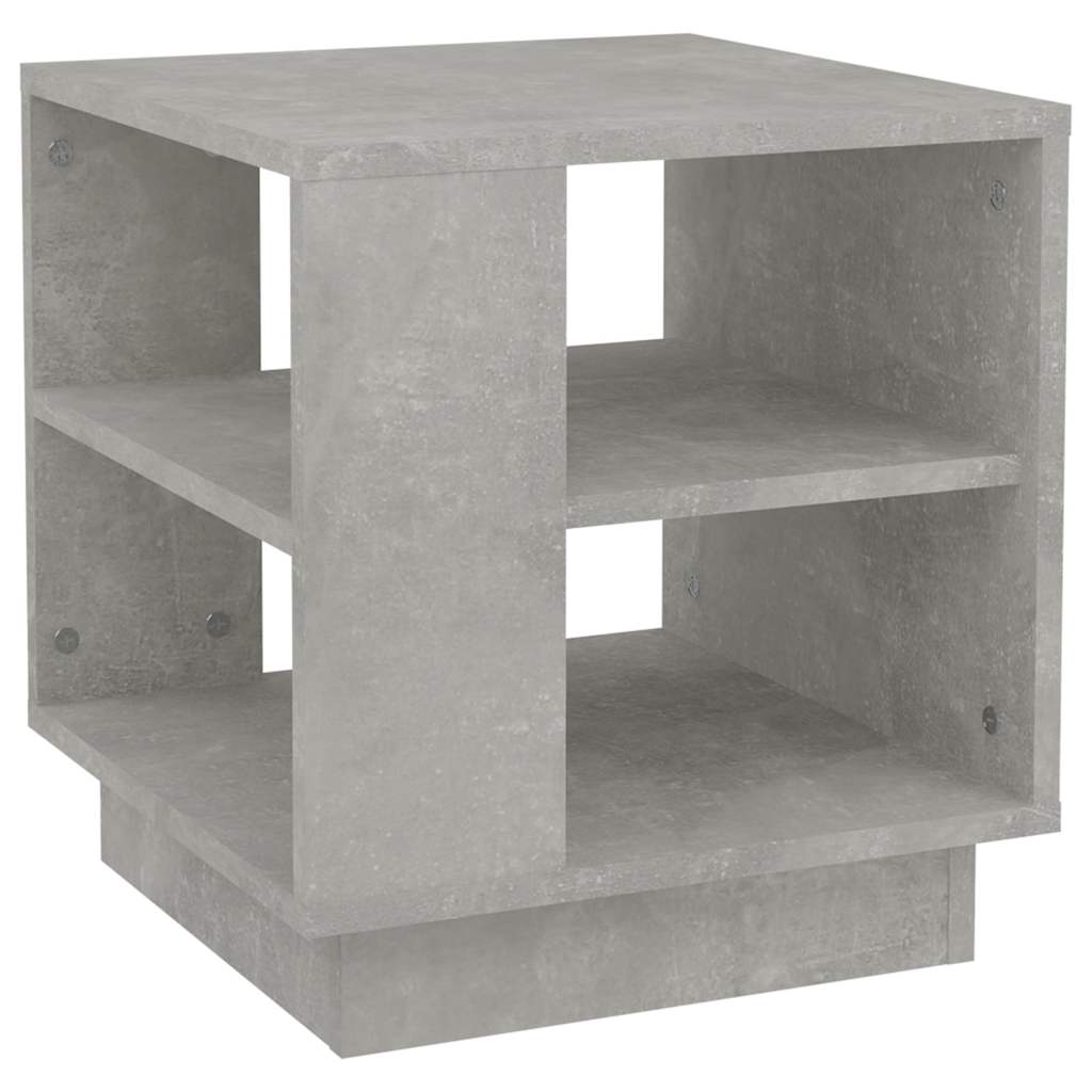 Betonszürke szerelt fa dohányzóasztal 40x40x43 cm 2