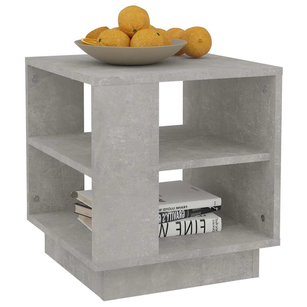 Betonszürke szerelt fa dohányzóasztal 40x40x43 cm 6