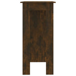 Füstös tölgy színű szerelt fa bárasztal polccal 102x50x103,5 cm 4