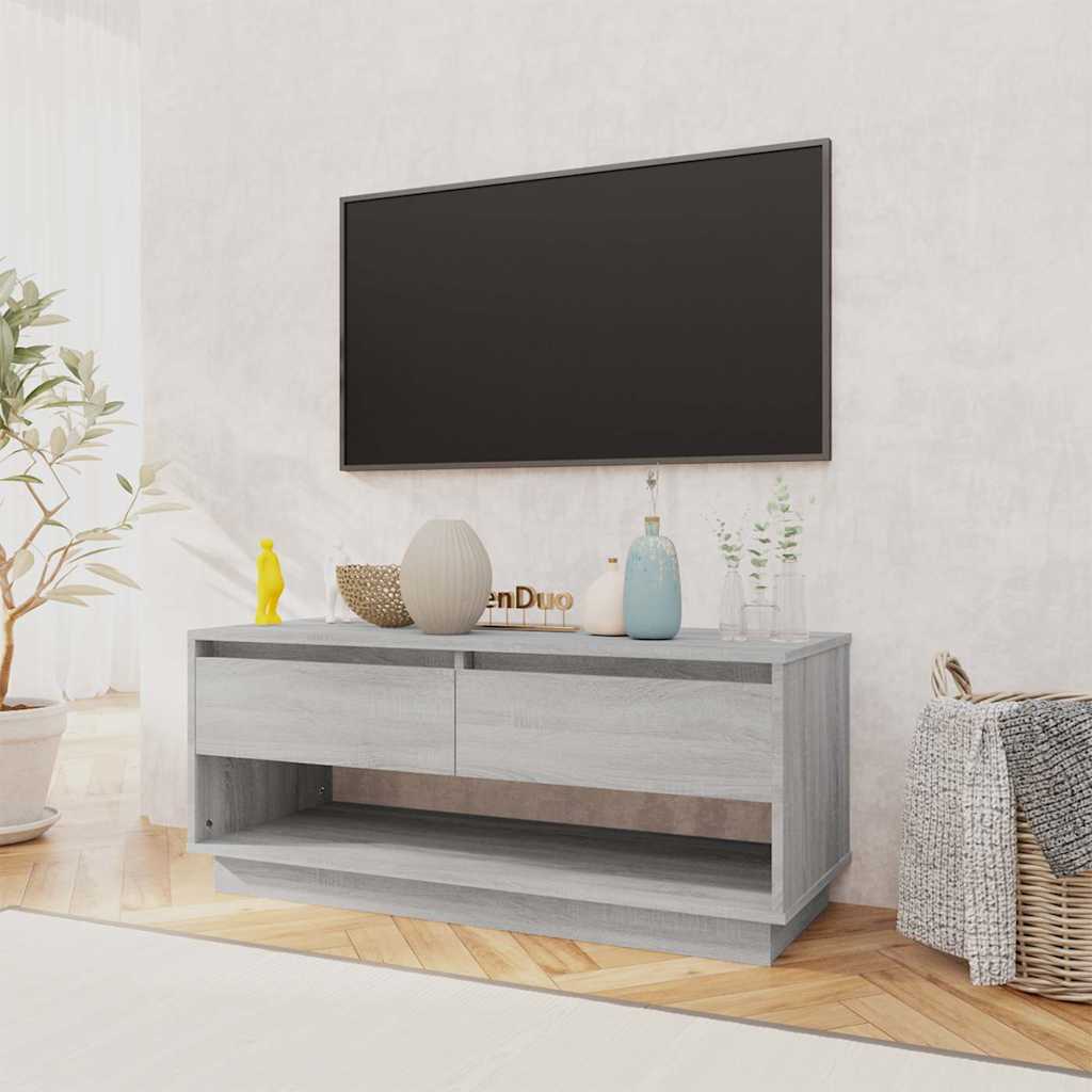 Szürke sonoma színű szerelt fa TV-szekrény 102x41x44 cm 3