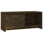 Füstös tölgy színű szerelt fa TV-szekrény 90x35x40 cm 2