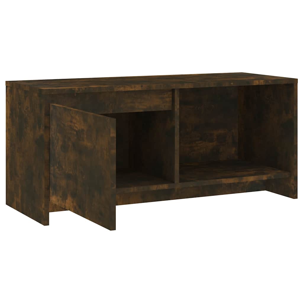 Füstös tölgy színű szerelt fa TV-szekrény 90x35x40 cm 7