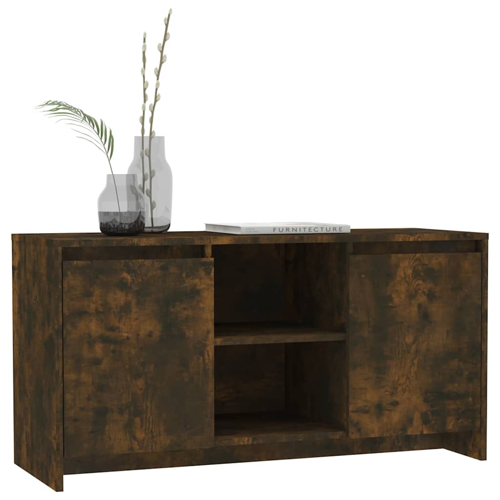 Füstös tölgy színű szerelt fa TV-szekrény 102x37,5x52,5 cm 6