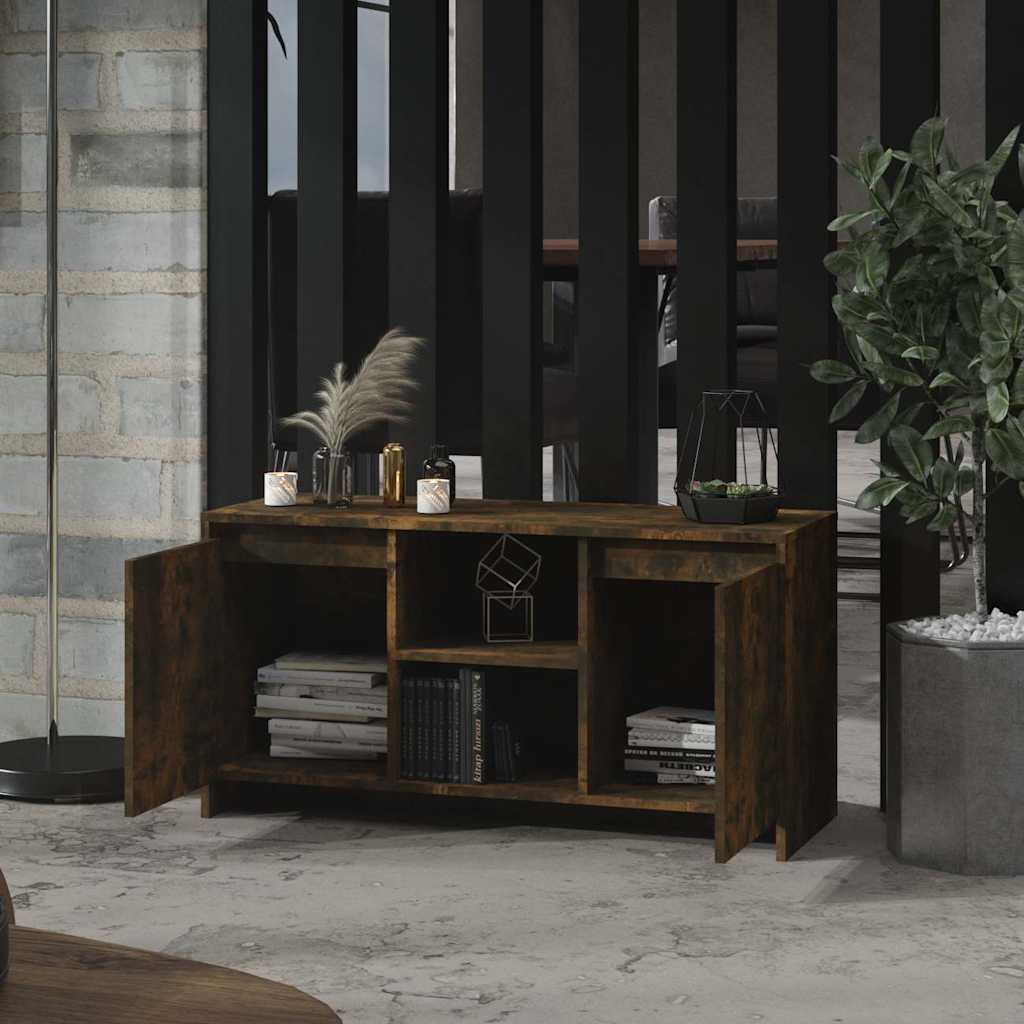 Füstös tölgy színű szerelt fa TV-szekrény 102x37,5x52,5 cm 7