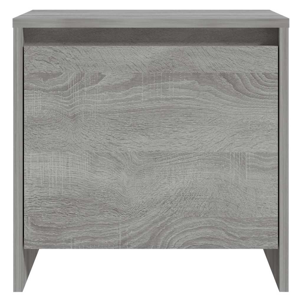 2 db szürke sonoma színű szerelt fa éjjeliszekrény 45x34x44,5cm 7